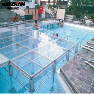 Aluminum Alloy Plywood Acrylic Glass Stage Anti Slip Black 15mm