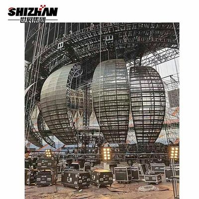 Concert Heavy Duty Truss Long Span LED Ball Stage Lighting Structure Steel Truss Customized