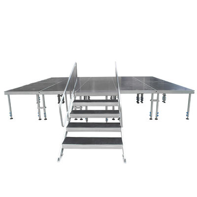 outdoor led stage with rails rental