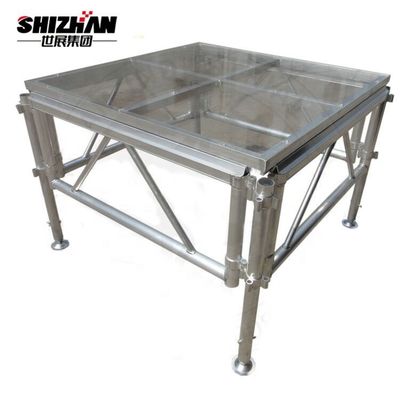 Aluminium wedding event glass stage