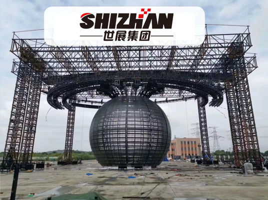 LED Ball Long Span Truss Structure Heavy Duty Ceiling Lighting Truss
