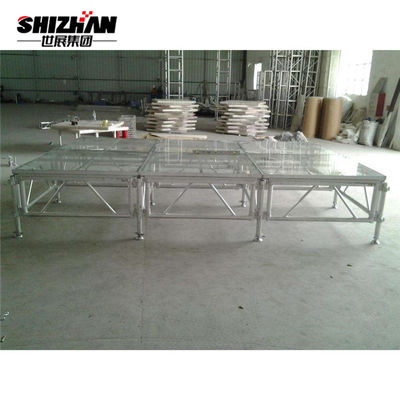 Aluminum Fashion Show Glass Stage Adjustable Acrylic Platform