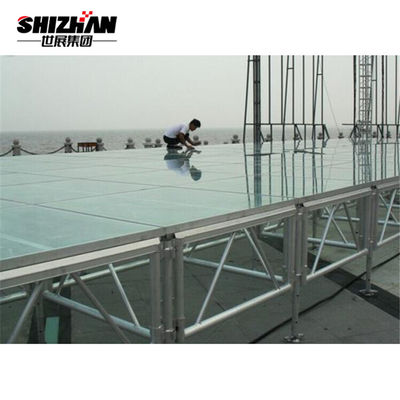 Aluminum Fashion Show Glass Stage Adjustable Acrylic Platform