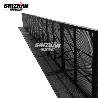 Black Folding Q235 Steel Crowd Control Barrier Event Protective 30kg
