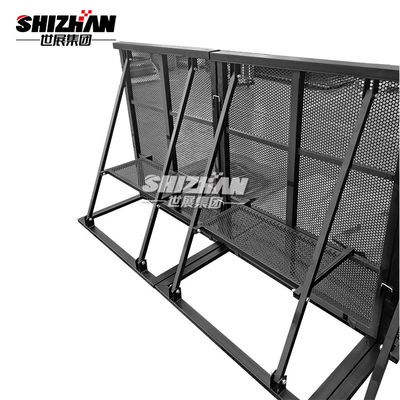 Black Folding Q235 Steel Crowd Control Barrier Event Protective 30kg
