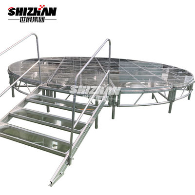 Portable Outdoor Glass Floor Wedding Dance Stage 1m 2m 4m Length