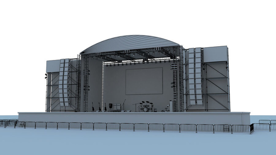 Aluminum Alloy Square Box Curved Canopy Event Truss Roof System