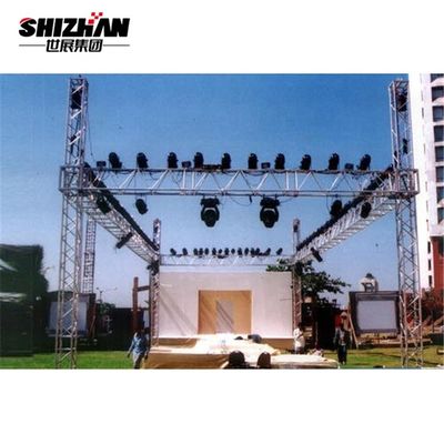 300*300mm 2m Length Aluminium Lighting Truss With Height Adjustable Wooden Stage