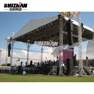 300*300mm 2m Length Aluminium Lighting Truss With Height Adjustable Wooden Stage