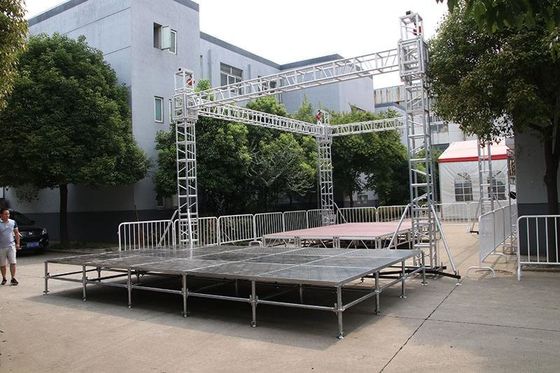 Rotating Round Aluminium Lighting Truss Lifting Stage For Performance