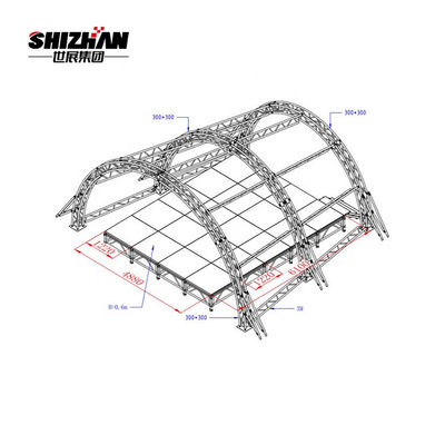 Easy Install Podium Aluminum Stage Platforms Dancing Lighting Booth Truss