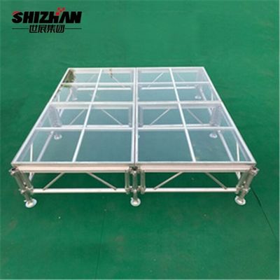 Aluminium wedding event glass stage