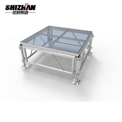 Aluminium wedding event glass stage