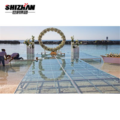 Aluminum Fashion Show Glass Stage Adjustable Acrylic Platform